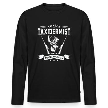 Taxidermiste Remplissage d’assemblage de taxidermie - T-shirt manches longues Premium bio Homme - noir - Devant - Nico (187cm)