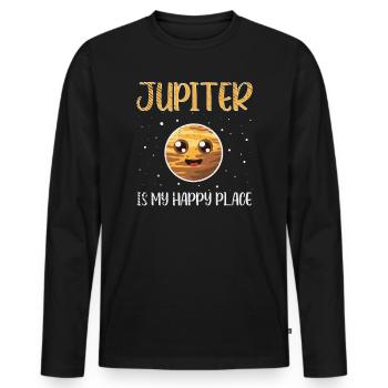 Jupiter Space Travel Exploration Space Enthusiast - Men's Premium Organic Long Sleeve Shirt - black - Front - Nico (187cm)