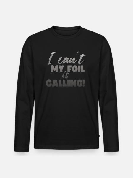 Wing Foil Wingsurfing Foil Wing - Men's Premium Organic Long Sleeve Shirt - black