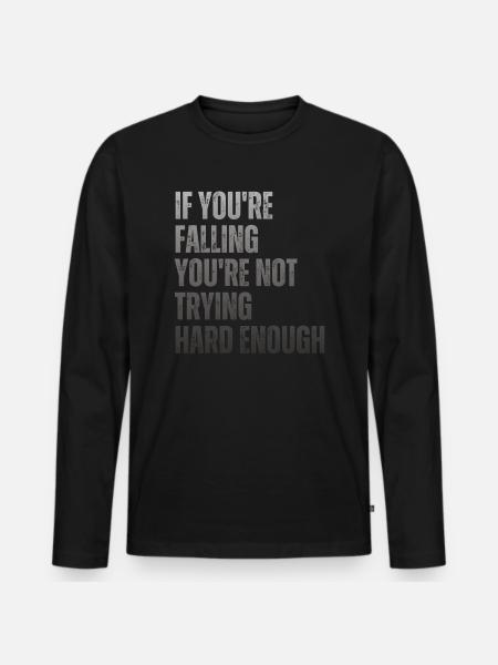 Wing Foil Wingsurfing Foil Wing - Men's Premium Organic Long Sleeve Shirt - black