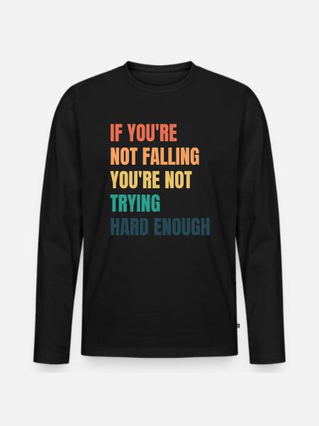 Wing Foil Wingsurfing Foil Wing - Men's Premium Organic Long Sleeve Shirt - black