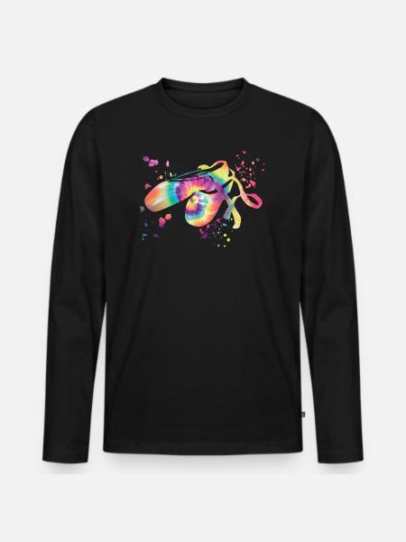 Ballet Shoes Dancer Mrs. Ballerina - Men's Premium Organic Long Sleeve Shirt - black