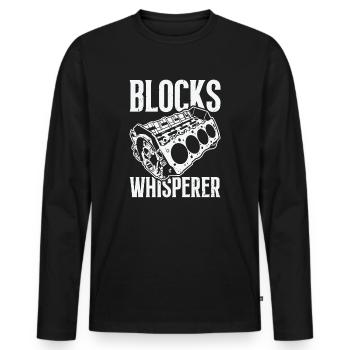 Muscle Car Enthusiast Car Guy Classic Cars Lover - Men's Premium Organic Long Sleeve Shirt - black - Front - Nico (187cm)