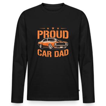 Muscle Car Enthusiast Car Guy Classic Cars Lover - Men's Premium Organic Long Sleeve Shirt - black - Front - Nico (187cm)