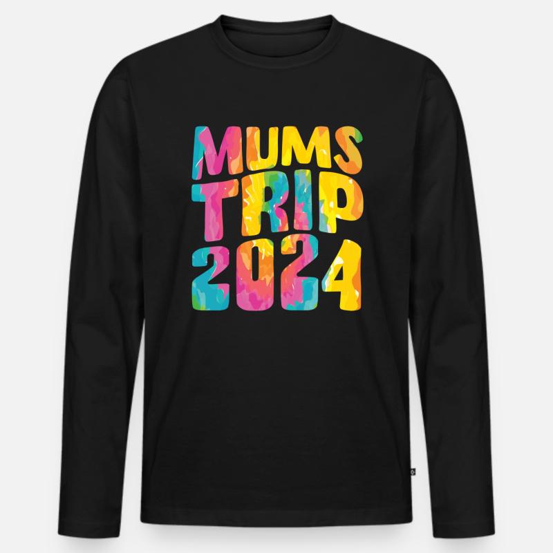 Mums Trip 2024 - Männer Premium Bio Langarmshirt - Schwarz