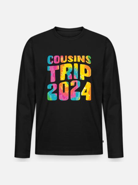 Cousins Trip 2024 - Men's Premium Organic Long Sleeve Shirt - black