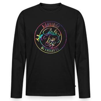 Girl Weekend Girls Trip Beach Vibes 2024 - Men's Premium Organic Long Sleeve Shirt - black - Front - Nico (187cm)
