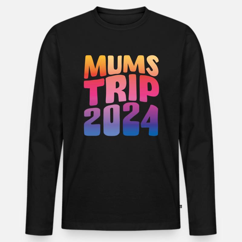 Mums Trip 2024 - Männer Premium Bio Langarmshirt - Schwarz