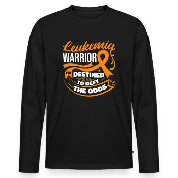 Leukemia Awareness Week Leukemia Ribbon Blood - Men's Premium Organic Long Sleeve Shirt - black - Front - Nico (187cm)