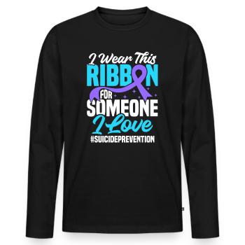 Guerriers du Mois de la prévention du suicide pour - T-shirt manches longues Premium bio Homme - noir - Devant - Nico (187cm)