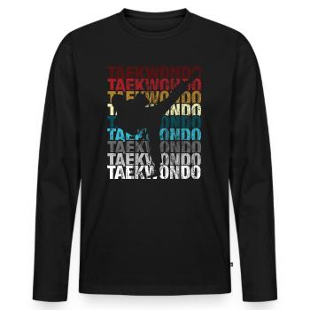 Taekwondo Taekwondo For martial artists - Men's Premium Organic Long Sleeve Shirt - black - Front - Nico (187cm)