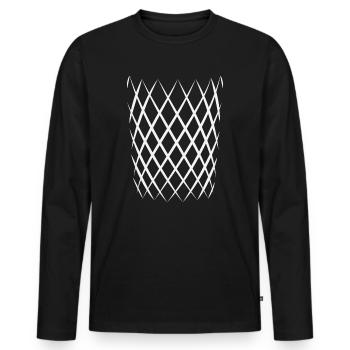 Hessian Äppler, cider - Men's Premium Organic Long Sleeve Shirt - black - Front - Nico (187cm)