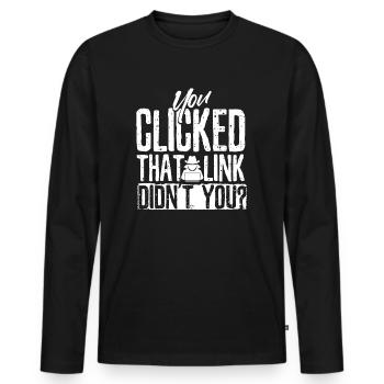 Hacker - Männer Premium Bio Langarmshirt - Schwarz - Vorne - Nico (187cm)
