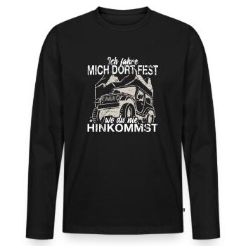 Geländewagen - Männer Premium Bio Langarmshirt - Schwarz - Vorne - Nico (187cm)