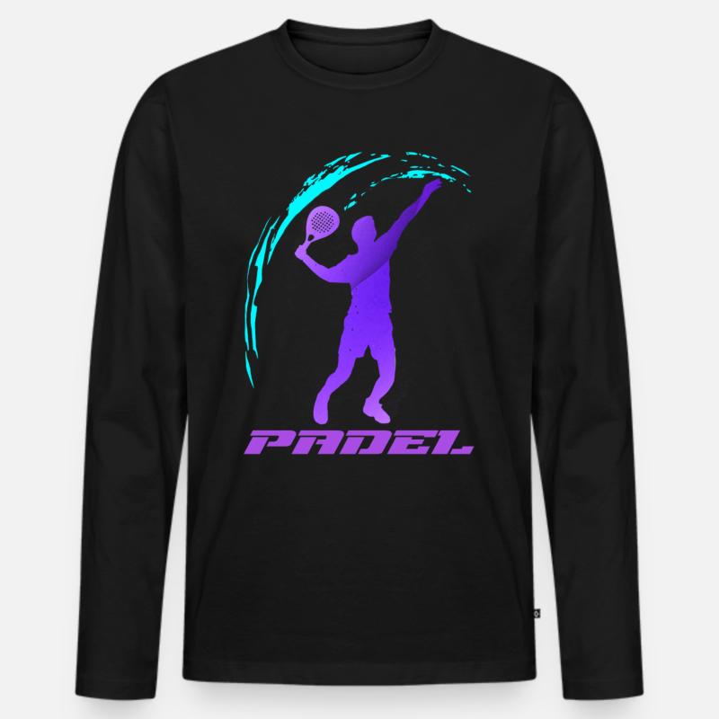 Padel | - Männer Premium Bio Langarmshirt - Schwarz