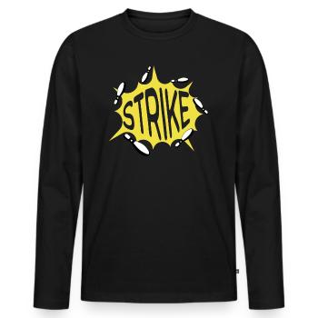 Strike Bowling Lover Sport - Men's Premium Organic Long Sleeve Shirt - black - Front - Nico (187cm)