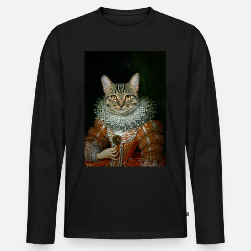 Chatelaine - Männer Premium Bio Langarmshirt - Schwarz