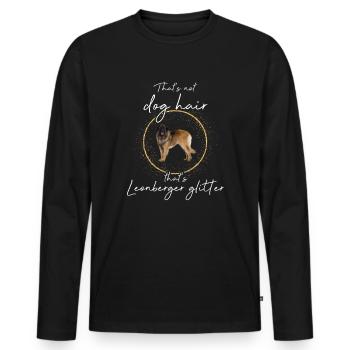 C’est Leonberger Glitzer Dog - T-shirt manches longues Premium bio Homme - noir - Devant - Nico (187cm)