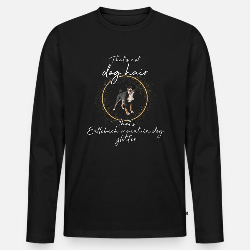 Entlebucher Sennenhund Glitzer Hunde - Männer Premium Bio Langarmshirt - Schwarz