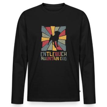 Vintage Entlebucher sennenhund - T-shirt manches longues Premium bio Homme - noir - Devant - Nico (187cm)