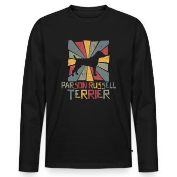 Parson Russell terrier - Men's Premium Organic Long Sleeve Shirt - black - Front - Nico (187cm)