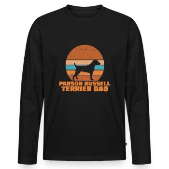 Parson Russell terrier Dad - Men's Premium Organic Long Sleeve Shirt - black - Front - Nico (187cm)