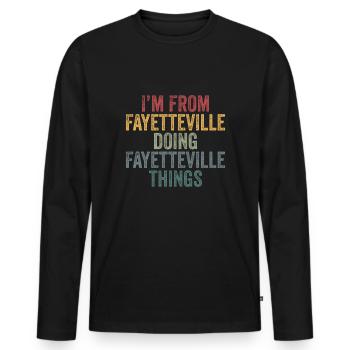 Fayetteville things city - Männer Premium Bio Langarmshirt - Schwarz - Vorne - Nico (187cm)