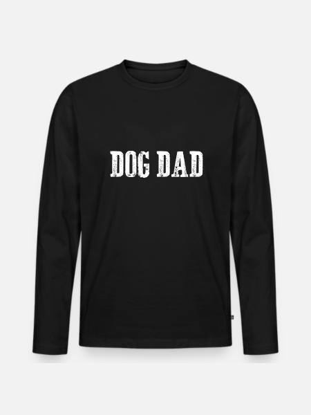 Chien Papa Hund - T-shirt manches longues Premium bio Homme - noir