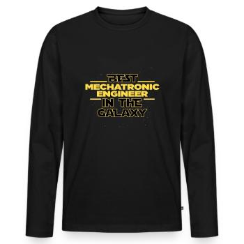 Best Mechatronics engineer in the galaxy mechanic - Männer Premium Bio Langarmshirt - Schwarz - Vorne - Nico (187cm)