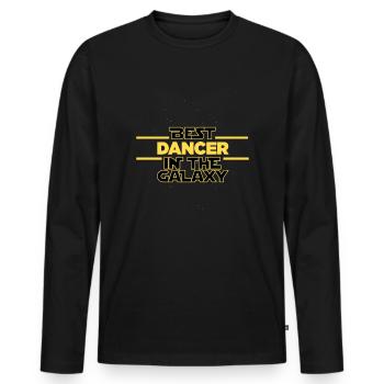 Meilleur danseur de la galaxie Dancing - T-shirt manches longues Premium bio Homme - noir - Devant - Nico (187cm)