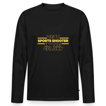 Best Sports shooter in the galaxy shooting club - Männer Premium Bio Langarmshirt - Schwarz - Vorne - Nico (187cm)