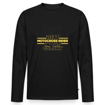 Meilleur pilote de motocross de la galaxie du sport automobile - T-shirt manches longues Premium bio Homme - noir - Devant - Nico (187cm)