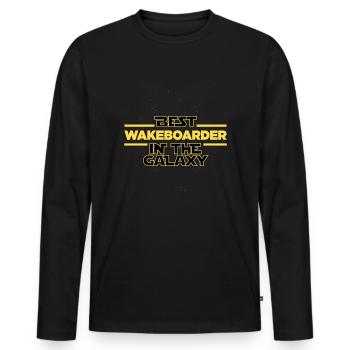 Best wakeboarder in the galaxy water sports - Men's Premium Organic Long Sleeve Shirt - black - Front - Nico (187cm)