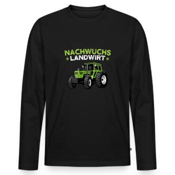 Nachwuchs Landwirt - Männer Premium Bio Langarmshirt - Schwarz - Vorne - Nico (187cm)
