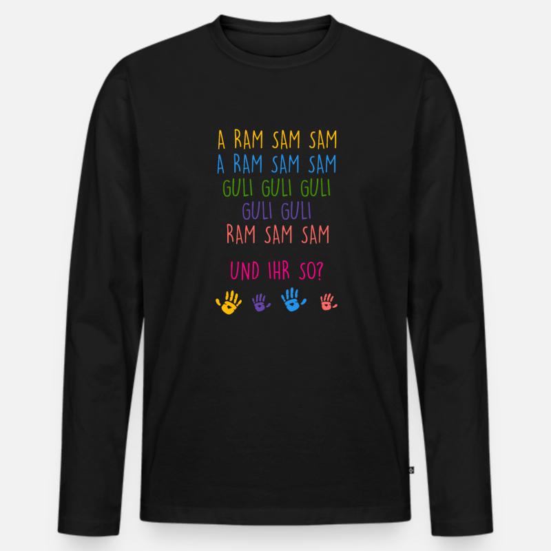Erzieher Spruch - Männer Premium Bio Langarmshirt - Schwarz