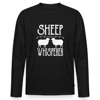 Sheep whisperer - Männer Premium Bio Langarmshirt - Schwarz - Vorne - Nico (187cm)