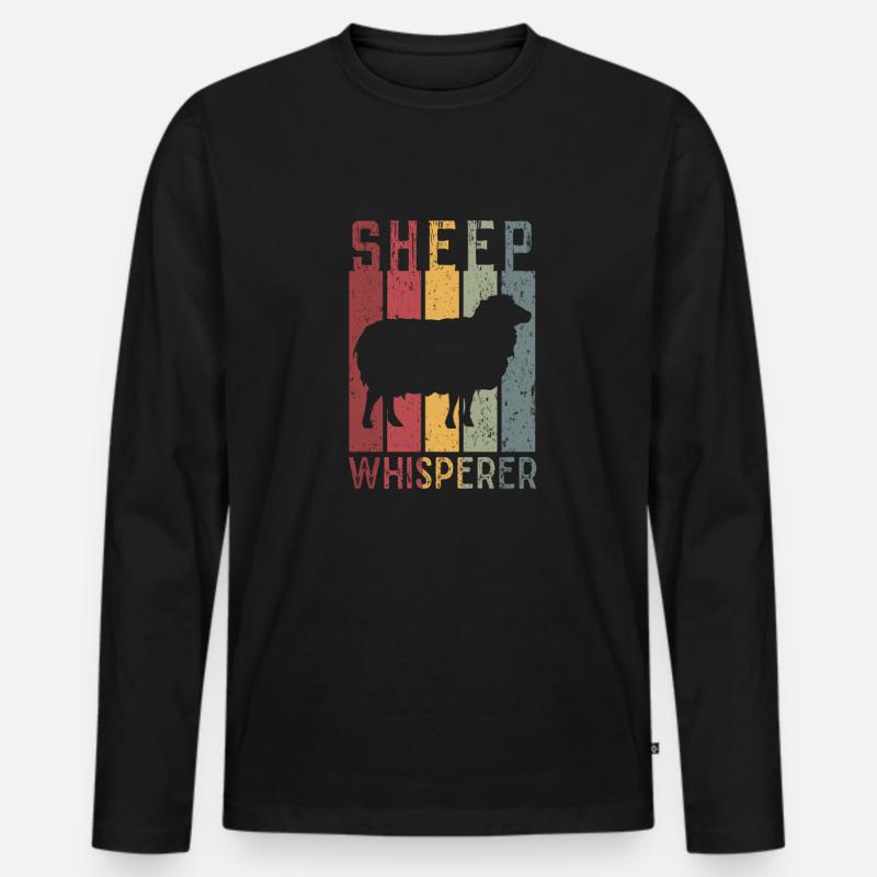 Sheep whisperer - Männer Premium Bio Langarmshirt - Schwarz