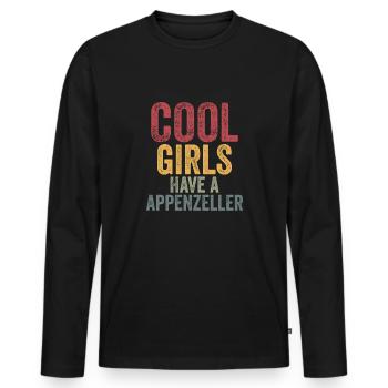 Les filles cool ont un appenzeller - T-shirt manches longues Premium bio Homme - noir - Devant - Nico (187cm)