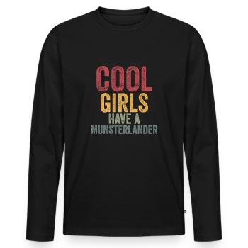 Les filles cool ont un munsterlander - T-shirt manches longues Premium bio Homme - noir - Devant - Nico (187cm)