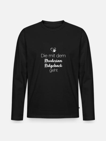 Rhodesian Ridgeback - Männer Premium Bio Langarmshirt - Schwarz