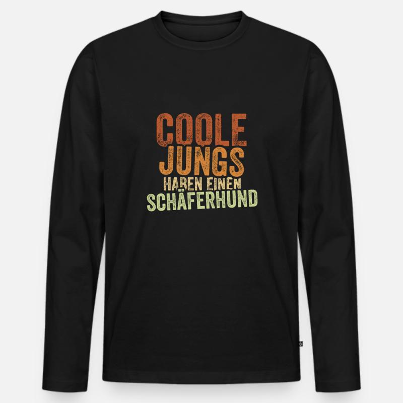 Deutscher Schäferhund - Männer Premium Bio Langarmshirt - Schwarz