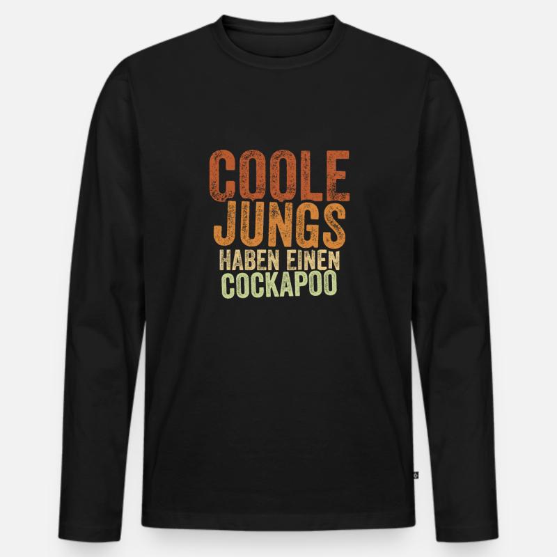 Cockapoo - Männer Premium Bio Langarmshirt - Schwarz