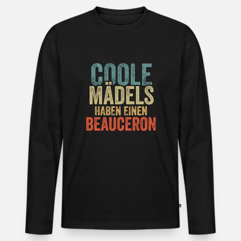 Beauceron - Männer Premium Bio Langarmshirt - Schwarz