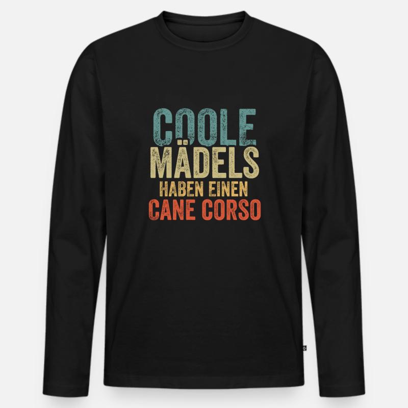 Cane Corso - Männer Premium Bio Langarmshirt - Schwarz