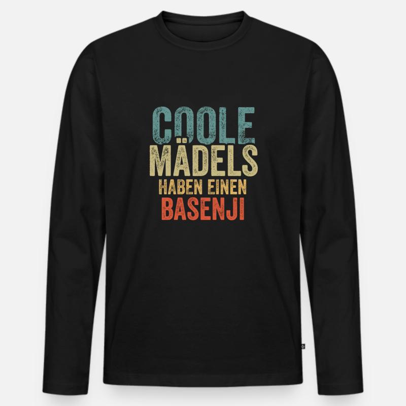 Basenji - Männer Premium Bio Langarmshirt - Schwarz