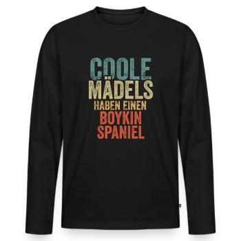 Boykin Spaniel - Männer Premium Bio Langarmshirt - Schwarz - Vorne - Nico (187cm)