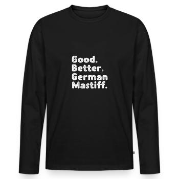 Deutsche Dogge - Männer Premium Bio Langarmshirt - Schwarz - Vorne - Nico (187cm)