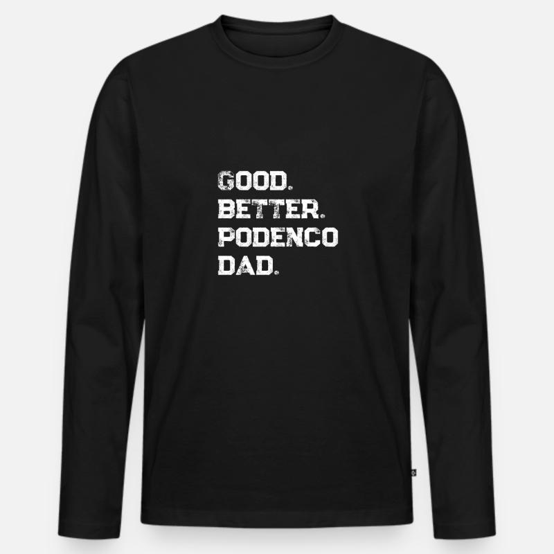 Podenco - Männer Premium Bio Langarmshirt - Schwarz