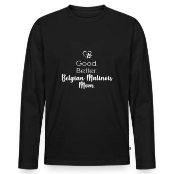 Belgian Shepherd Dog - Men's Premium Organic Long Sleeve Shirt - black - Front - Nico (187cm)