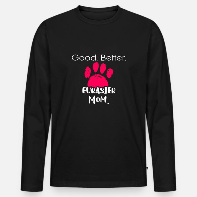 Eurasier - Männer Premium Bio Langarmshirt - Schwarz
